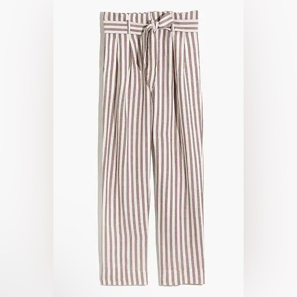 Madewell Pants - Breezy striped Linen-Blend Paperbag pants Madewell sz 4 Breezy comfy like new